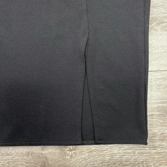 Worthington Black Midi Skirt Stretch Front Slit M - Picture 7 of 10